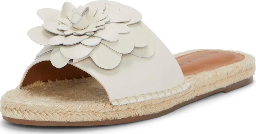 New In Box Lucky Brand Women's Biricha Flat Sandal, Tusk Leather, 6M NIB